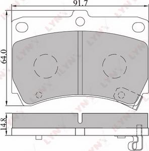 LYNXauto BD-5105 - Тормозные колодки, дисковые, комплект autospares.lv