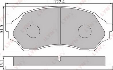 LYNXauto BD-5103 - Тормозные колодки, дисковые, комплект autospares.lv