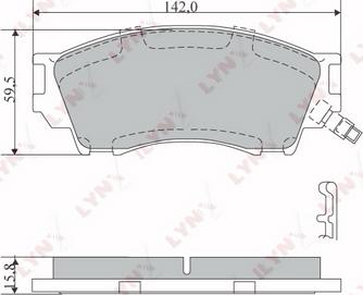 LYNXauto BD-5114 - Тормозные колодки, дисковые, комплект autospares.lv