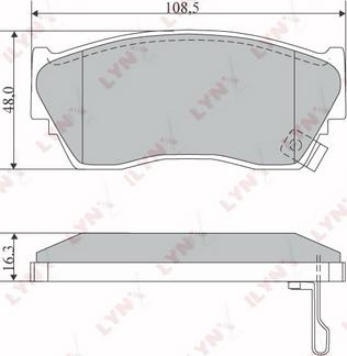 LYNXauto BD-5110 - Тормозные колодки, дисковые, комплект autospares.lv