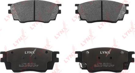 LYNXauto BD-5111 - Тормозные колодки, дисковые, комплект autospares.lv