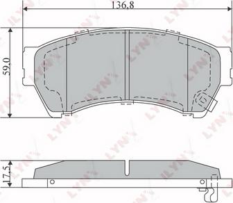 LYNXauto BD-5118 - Тормозные колодки, дисковые, комплект autospares.lv