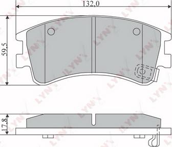 LYNXauto BD-5112 - Тормозные колодки, дисковые, комплект autospares.lv