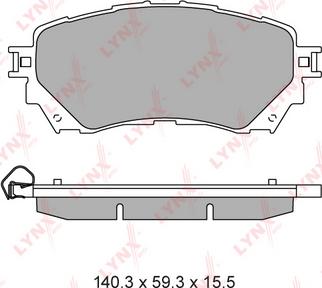 LYNXauto BD-5130 - Тормозные колодки, дисковые, комплект autospares.lv