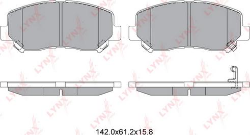 LYNXauto BD-5125 - Тормозные колодки, дисковые, комплект autospares.lv