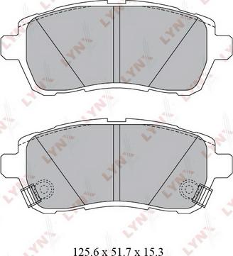 LYNXauto BD-5123 - Тормозные колодки, дисковые, комплект autospares.lv