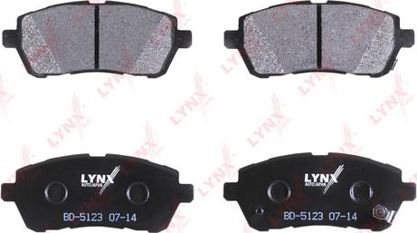 LYNXauto BD-5123 - Тормозные колодки, дисковые, комплект autospares.lv