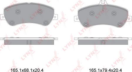 LYNXauto BD-5354 - Тормозные колодки, дисковые, комплект autospares.lv