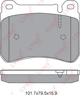 LYNXauto BD-5351 - Тормозные колодки, дисковые, комплект autospares.lv