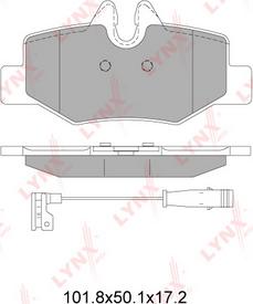 LYNXauto BD-5353 - Тормозные колодки, дисковые, комплект autospares.lv