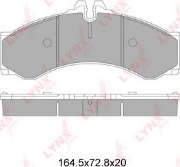 LYNXauto BD-5352 - Тормозные колодки, дисковые, комплект autospares.lv