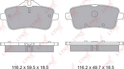 LYNXauto BD-5360 - Тормозные колодки, дисковые, комплект autospares.lv