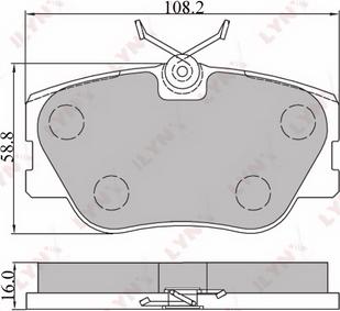 LYNXauto BD-5301 - Тормозные колодки, дисковые, комплект autospares.lv