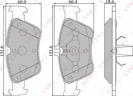 LYNXauto BD-5302 - Тормозные колодки, дисковые, комплект autospares.lv