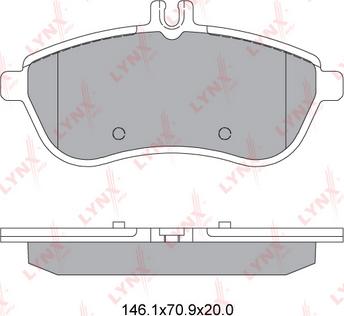 LYNXauto BD-5318 - Тормозные колодки, дисковые, комплект autospares.lv