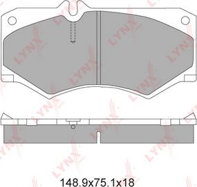 LYNXauto BD-5335 - Тормозные колодки, дисковые, комплект autospares.lv