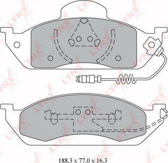 LYNXauto BD-5326 - Тормозные колодки, дисковые, комплект autospares.lv