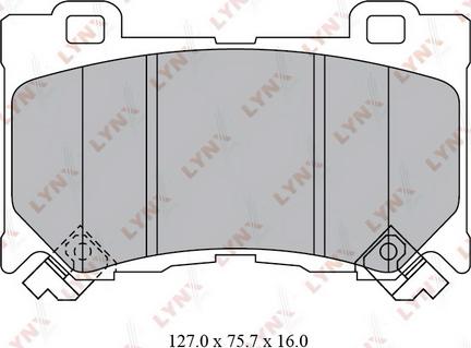 LYNXauto BD-5742 - Тормозные колодки, дисковые, комплект autospares.lv