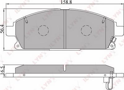 LYNXauto BD-5704 - Тормозные колодки, дисковые, комплект autospares.lv