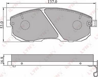 LYNXauto BD-5701 - Тормозные колодки, дисковые, комплект autospares.lv