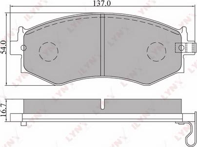 LYNXauto BD-5708 - Тормозные колодки, дисковые, комплект autospares.lv