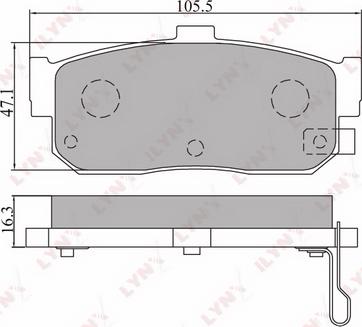 LYNXauto BD-5702 - Тормозные колодки, дисковые, комплект autospares.lv