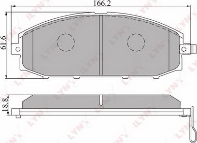 LYNXauto BD-5715 - Тормозные колодки, дисковые, комплект autospares.lv