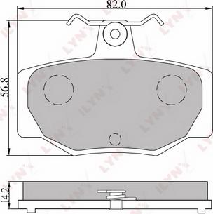 LYNXauto BD-5736 - Тормозные колодки, дисковые, комплект autospares.lv