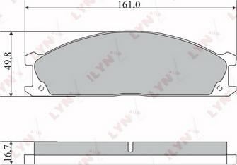 LYNXauto BD-5733 - Тормозные колодки, дисковые, комплект autospares.lv