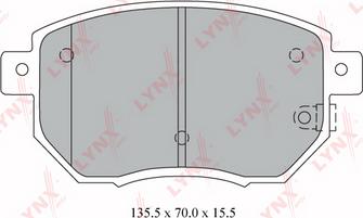 LYNXauto BD-5737 - Тормозные колодки, дисковые, комплект autospares.lv