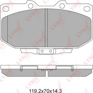 LYNXauto BD-5720 - Тормозные колодки, дисковые, комплект autospares.lv