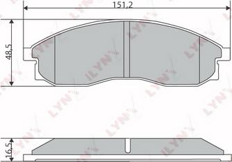 LYNXauto BD-5723 - Тормозные колодки, дисковые, комплект autospares.lv