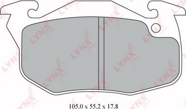 LYNXauto BD-6105 - Тормозные колодки, дисковые, комплект autospares.lv