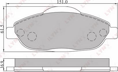 LYNXauto BD-6102 - Тормозные колодки, дисковые, комплект autospares.lv