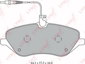 LYNXauto BD-6110 - Тормозные колодки, дисковые, комплект autospares.lv