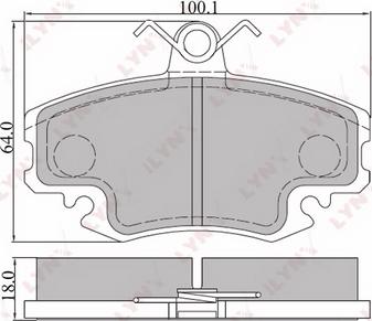 LYNXauto BD-6301 - Тормозные колодки, дисковые, комплект autospares.lv