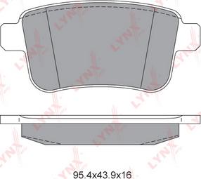 LYNXauto BD-6319 - Тормозные колодки, дисковые, комплект autospares.lv