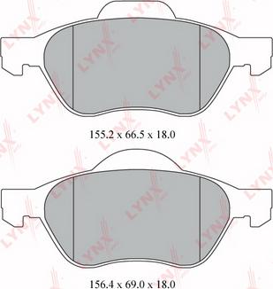 LYNXauto BD-6315 - Тормозные колодки, дисковые, комплект autospares.lv