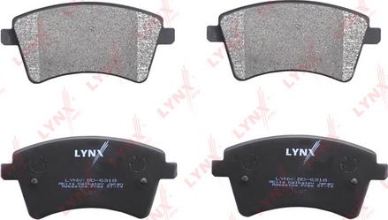 LYNXauto BD-6318 - Тормозные колодки, дисковые, комплект autospares.lv