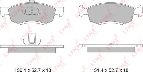 LYNXauto BD-6324 - Тормозные колодки, дисковые, комплект autospares.lv