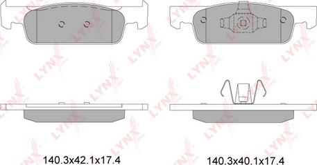 LYNXauto BD-6322 - Тормозные колодки, дисковые, комплект autospares.lv