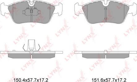 LYNXauto BD-1408 - Тормозные колодки, дисковые, комплект autospares.lv