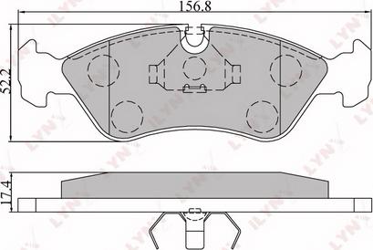 LYNXauto BD-1402 - Тормозные колодки, дисковые, комплект autospares.lv