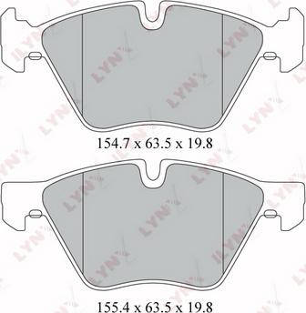 LYNXauto BD-1414 - Тормозные колодки, дисковые, комплект autospares.lv