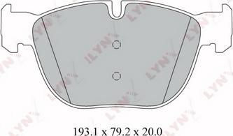 LYNXauto BD-1418 - Тормозные колодки, дисковые, комплект autospares.lv