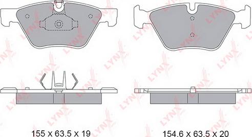 LYNXauto BD-1434 - Тормозные колодки, дисковые, комплект autospares.lv