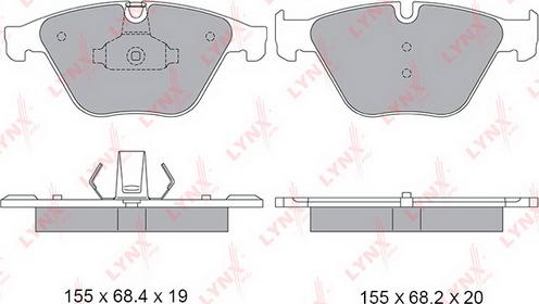 LYNXauto BD-1435 - Тормозные колодки, дисковые, комплект autospares.lv