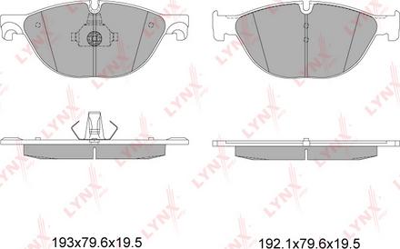 LYNXauto BD-1431 - Тормозные колодки, дисковые, комплект autospares.lv