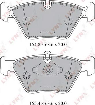 LYNXauto BD-1424 - Тормозные колодки, дисковые, комплект autospares.lv