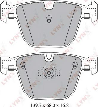 LYNXauto BD-1425 - Тормозные колодки, дисковые, комплект autospares.lv